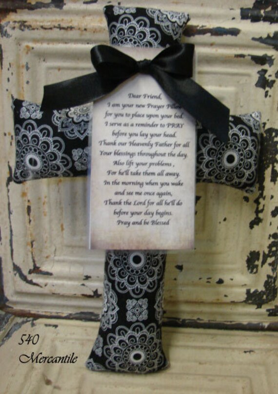 Items similar to Prayer Pillows with Original Poem Cross Pillows, Cross