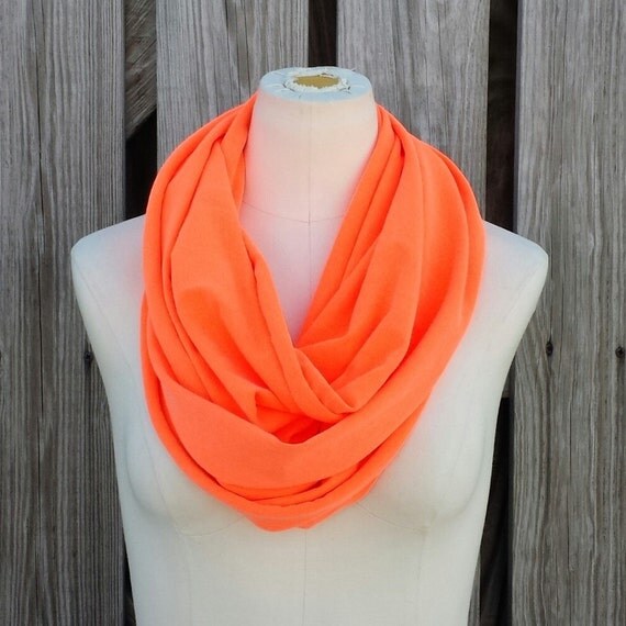 Neon Orange Infinity Scarf Neon Orange Eternity by TomieHarlene