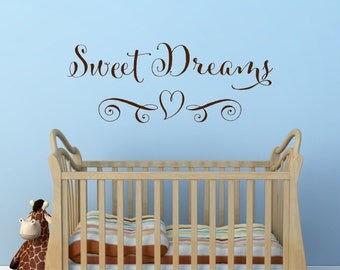 Sweet Dreams Wall Decal - Wall Decal Nursery - Baby Wall Decal - Sweet Dreams Sign