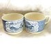 2 Blue White Currier and Ives Rare Coffee Soup Chili Mugs Him and Her Collectable Home Decor Housewares Serving