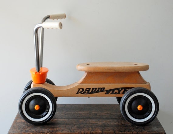 vintage radio flyer wooden scooter