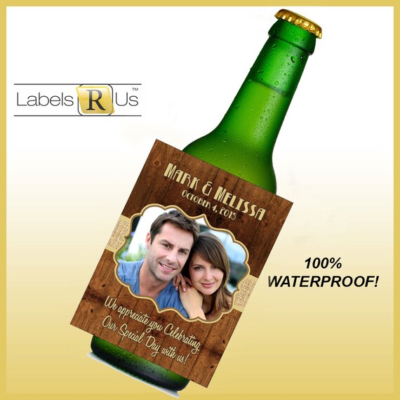 10 Wedding Beer Bottle Labels - Beer Labels - Custom Beer Bottle Labels - Waterproof Beer Labels - Personalized With Your Photo! Il_570xn