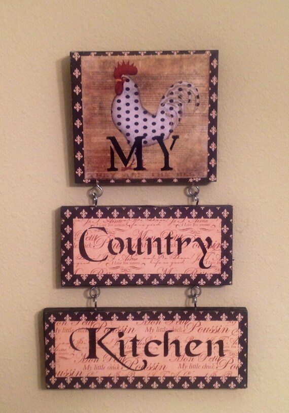 Rooster Decor....Country Kitchen Sign...Kitchen Decor..Home