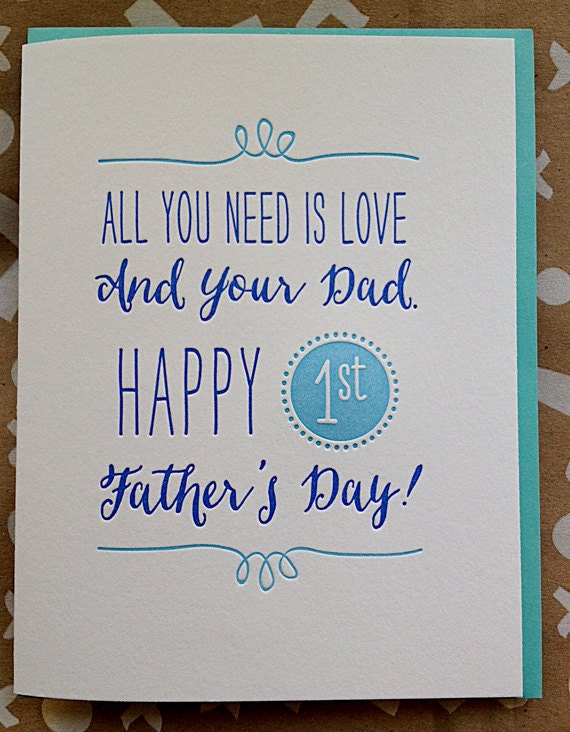 first fathers day card for new dad happy first