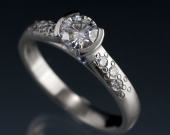 bezel star wedding ring