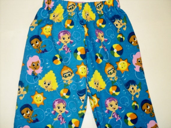 Bubble Guppies Pajama Pants - Flannel PJ Pants - Made to Order Size 24 ...