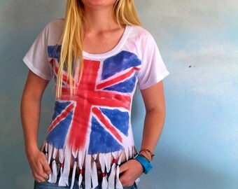 british flag t shirt women's