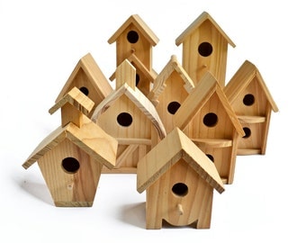 Popular items for unfinished birdhouse on Etsy