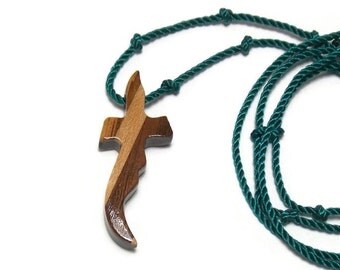 Mens Jewelry Cross, Mens Cross Necklace, Wood Cross Necklace, Wooden Cross Pendant, Cross Necklace, Wood Cross Pendant, Husband Gift