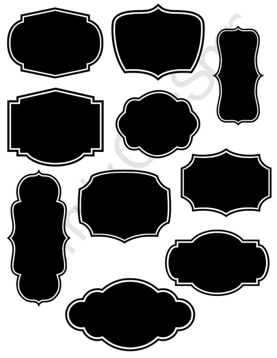 INSTANT DOWNLOAD, Chalkboard Printables- Paper Straw Flags, Printables,Die Cuts, tags, Invitations, Cards, Digital Frames Il_570xn