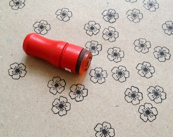 Mini Cherry Blossom Rubber Stamp