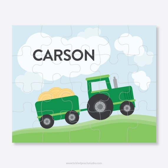 Personalized Childrens Puzzle - Tractor / Farm Tractor Il_570xn