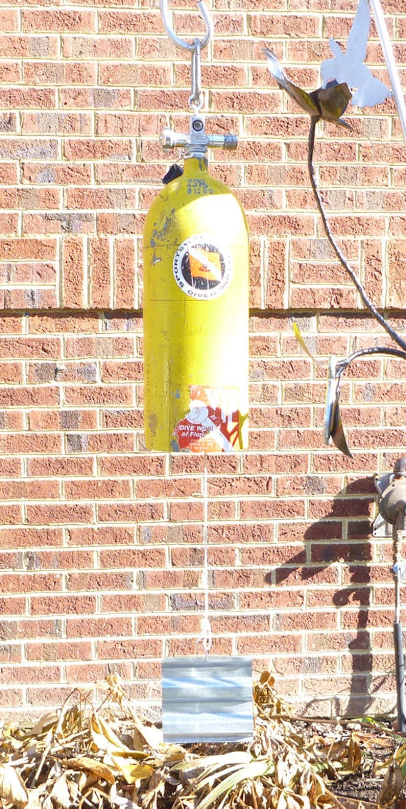 Scuba diver diving tank bell wind chime gong