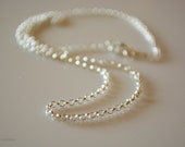 16 inch Silver Chain, Italian sterling silver rollo chain, 16 inch necklace, silver chain, chain for pendant, everyday chain, under 15