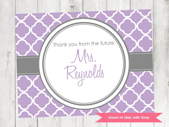 Printable Kitchen Shower Thank You Note - Printable Shower Themed Thank You - Colors and Text Customizable Il_570xn