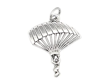 Sterling Silver One Sided Parachute Para Sailer Charm
