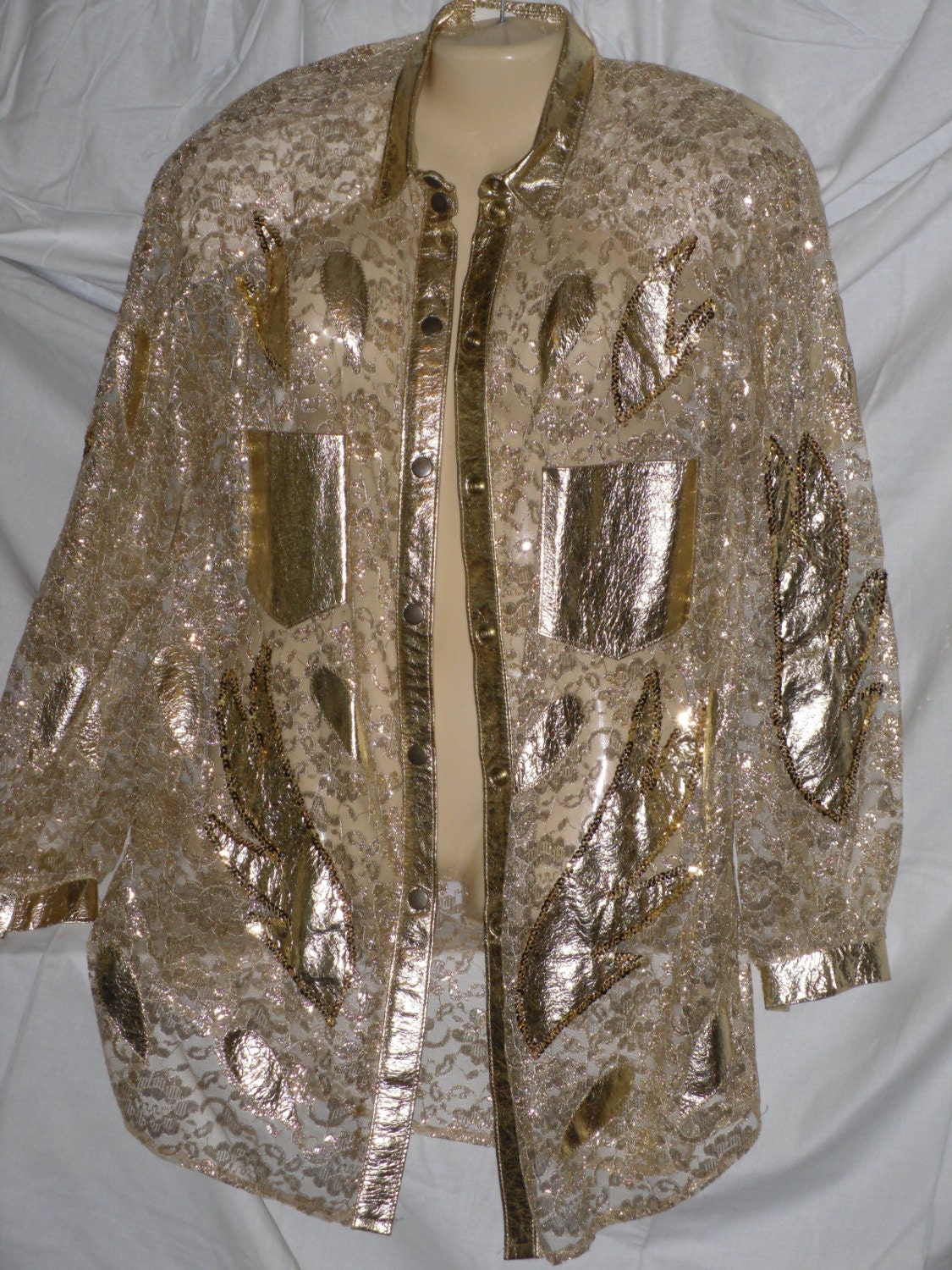 sheer gold jacket