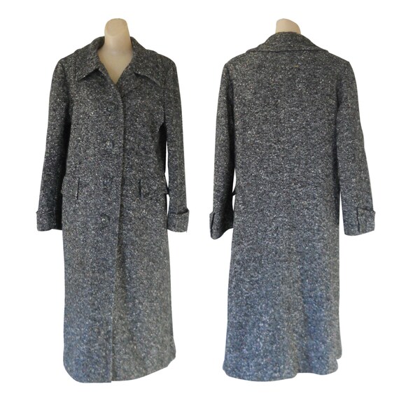 Long Tweed Coat Women Tweed Wool Coat Wool Winter Coat Long