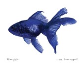 Navy Wall Art - Blue Fish Watercolor Painting Print Navy Wall Art - Blue Fish Watercolor Painting Print