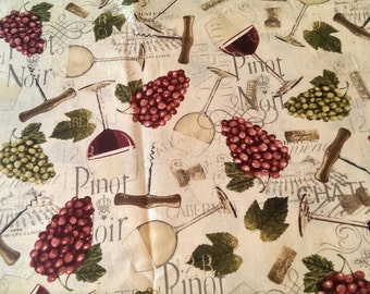  Vineyard, Kitchen/Dining/Diy/Craft/Sewing Fabric, One Yard, 43''Width