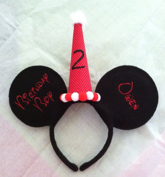 Disney Birthday Boy Mickey Mouse ears inspired