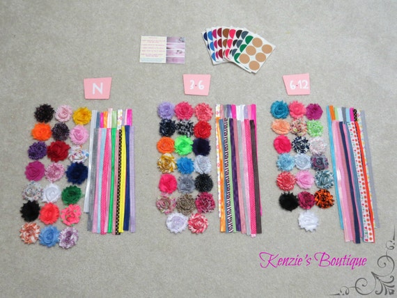 311 New baby headband making 15 20 Count Baby Shower Headband Making Kit Game, Birthday Game, Shabby   