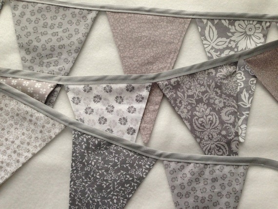 WEDDING FABRIC GARLAND -- nursery pennant fabric flag banner -- bridal shower fabric bunting -- wedding pennant garland -- bunting -- 9 feet Il_570xn