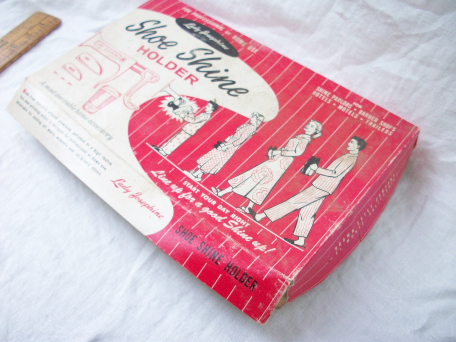 Vintage Lady Josephine Shoe Shine Holder Wall Mount