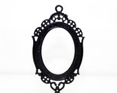 1pc Black Cabochon Setting - Fits 40x30mm - Ships from USA - S29