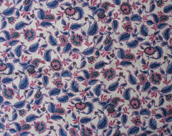 Items similar to FUNKY PAISLEY Teal Pink Black Orange Cream Lime Fabric ...