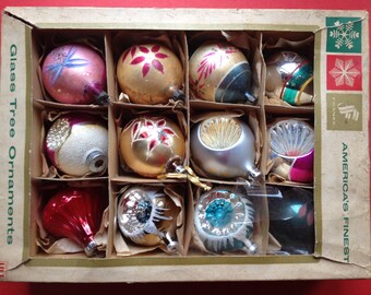 Vintage christmas ornaments | Etsy