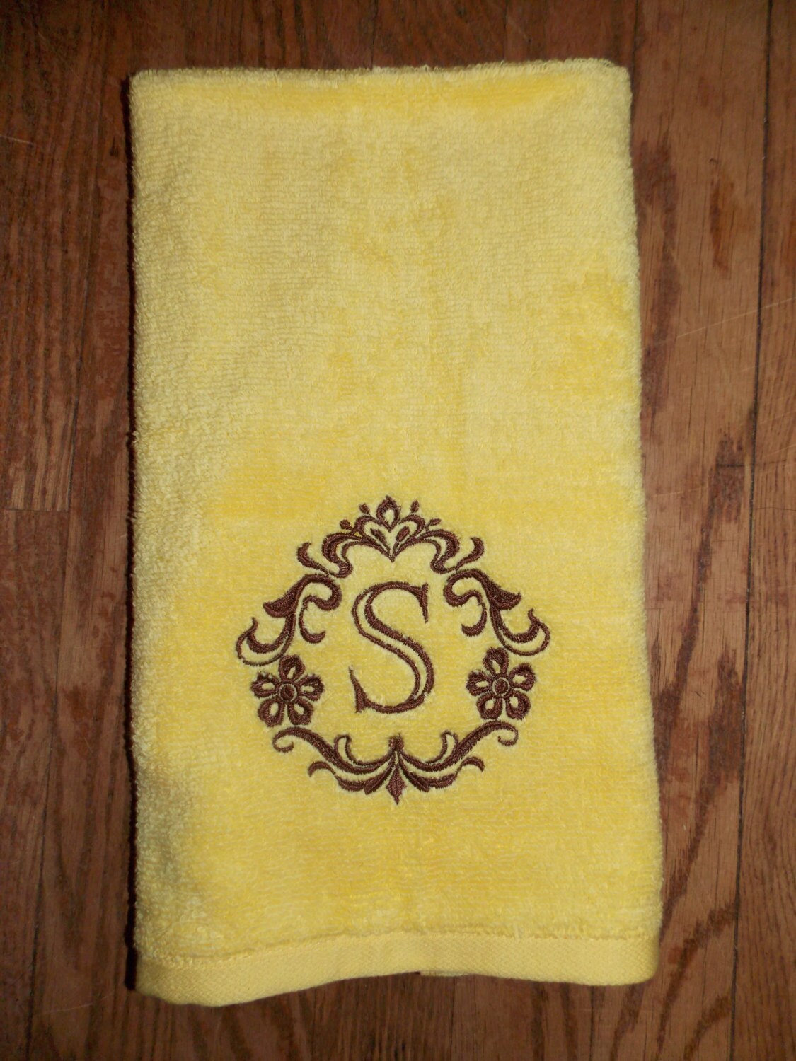 Monogrammed Hand Towels Bathroom Decor Personalized Hand
