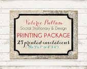 5X7 Professionally Press Printed Invitations - Printed on Cardstock - Quantity 25 - with envelopes Il_170x135