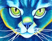 8x8 Art Print Maine Coon Cat Art Square Art Print Maine Coon Painting Blue Cat Artwork Pop Art Cat Square Painting Pop Art Cat Animal Art