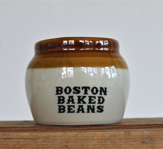 Items similar to Vintage Boston Baked Beans crock stoneware bowl jar