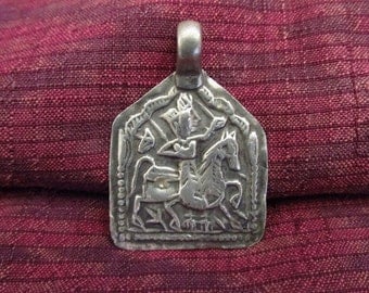 Antique Silver Bhumiya Raj Hindu Amulet
