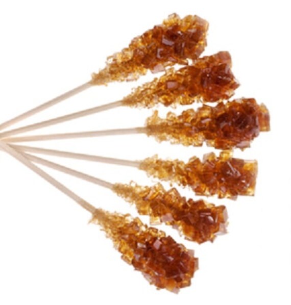 Unwrapped Rock Candy Swizzle Sticks in Brown by JazzyAppleGal