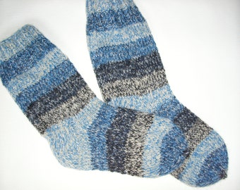 Hand Knitted Wool Socks For Men-Colorful socks-Size Large US 11,5,EU45