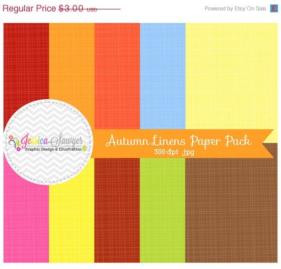 50% OFF - INSTANT DOWNLOAD, autumn linen digital papers, fall textured backgrounds, commercial use, greeting cards, annoucements, digital sc Il_570xn