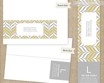 Modern Wrap Around Address Labels | Printable or Printed Labels