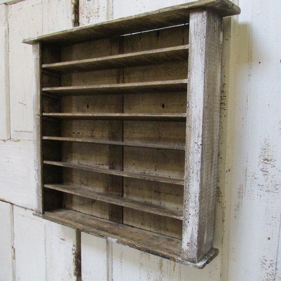 Salvaged barn display shelf wall hanging antique farmhouse