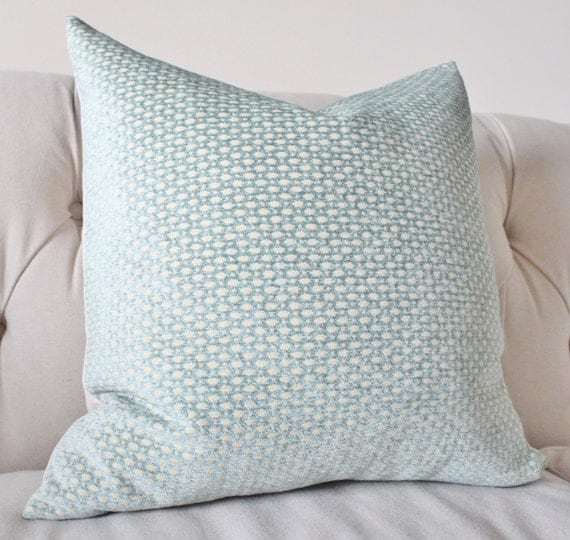 Decorative Pillow Green Blue Cover Sea Foam Water by MotifPillows