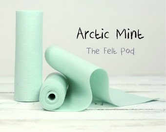 100 Percent Wool Felt Roll - Wool Felt color ARTIC MINT - 5" X 36" Wool Felt - 100% Wool Felt