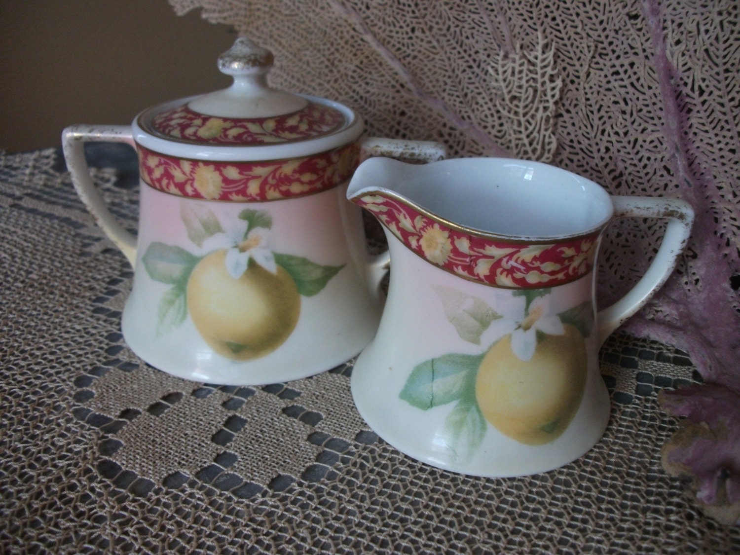 Antique Cream and Sugar Bavarian Haute Juice