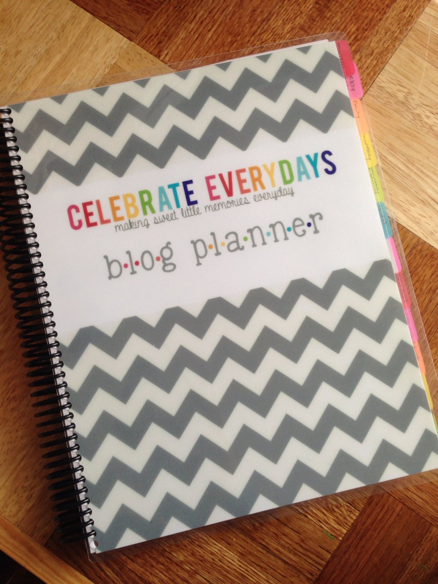 Spiral Bound Blog Planner by CelebrateEverydays on Etsy