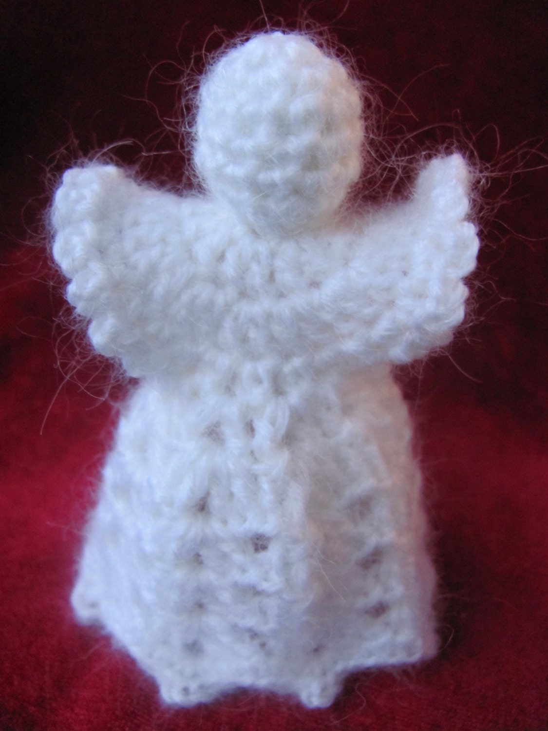 White crocheted christmas angel