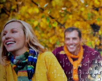 Rustic Personalized Wedding Guest Book Alternative with 150 or 200 piece XL Personalized Puzzle / Puzzle Board Guest Book with your photo