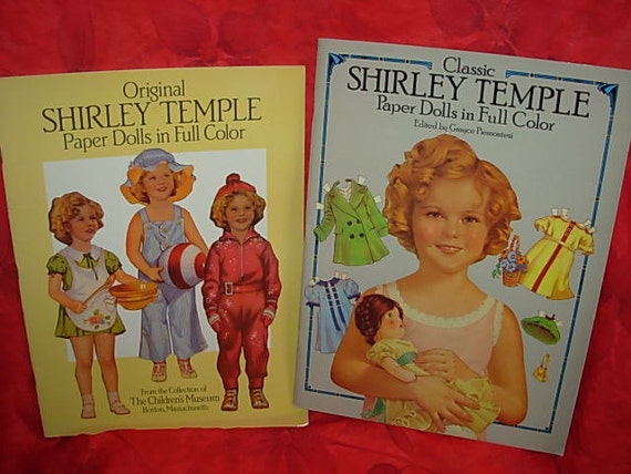 Download Two Vintage Shirley Temple Full Color Paper Dolls Books Uncut