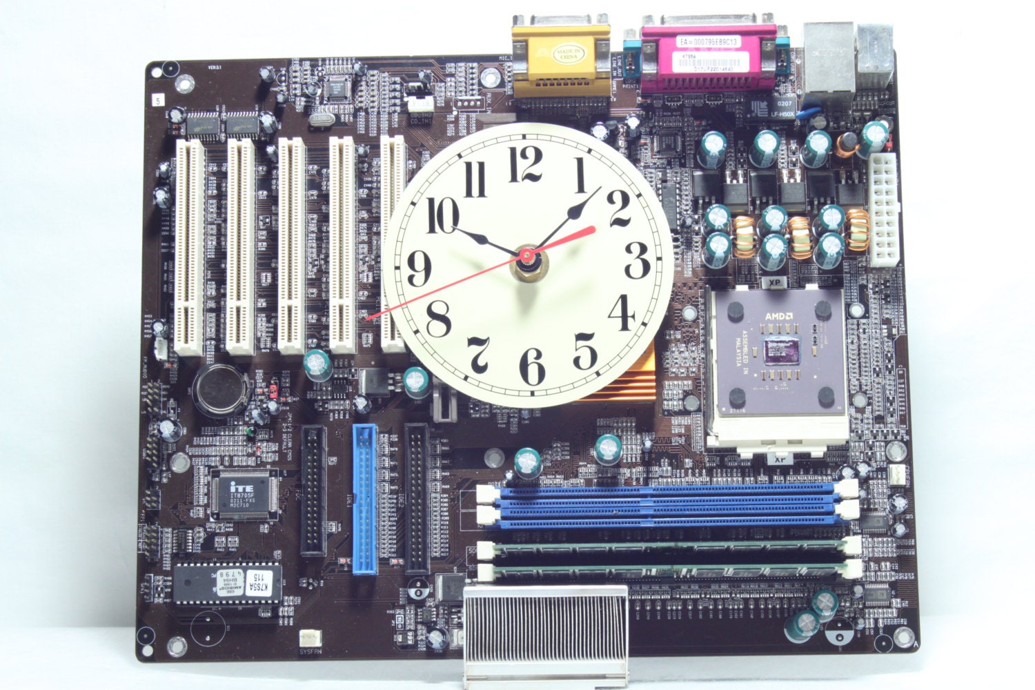 Motherboard Desk Clock Geekery Home Decor Clocks by DanO