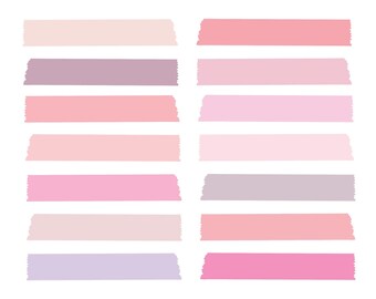 60% OFF SALE Digital Clip Art Clipart Digital Washi Tape Valentine's Supplies Digital Supplies Pink Tape